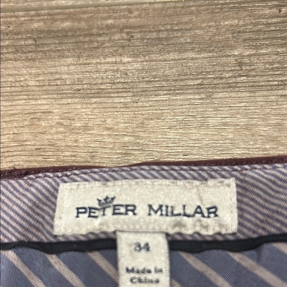 Peter Millar Men's Dress Pants - Burgundy - Picture 6 of 8